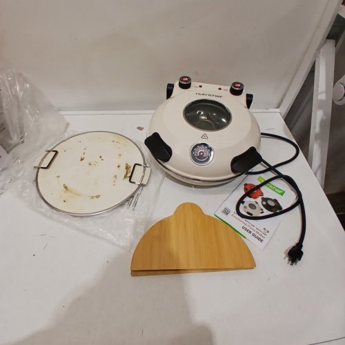 6PC NUTRICHEF COUNTERTOP ELECTRIC PIZZA OVEN - 1200W - WHITE/CREAM (MODEL: NCPZTP120WT) image 3