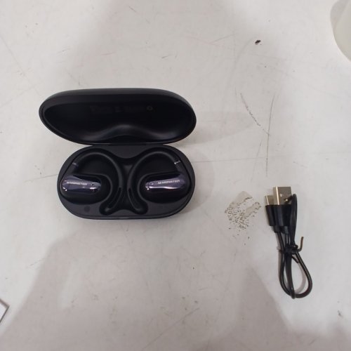 MONSTER OPEN EAR AIR CONDUCTION BLUETOOTH HEADPHONES - 36 HOUR BATTERY - GREY - (MODEL: AC322) image 3