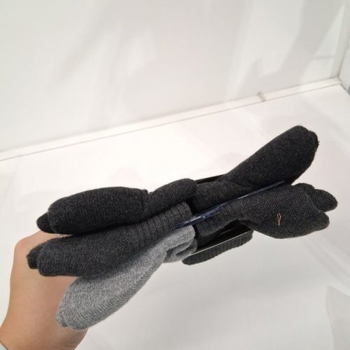 5PK FRUIT OF THE LOOM MID-CREW SOCKS - 6-12 - GREY AND BLACK image 4