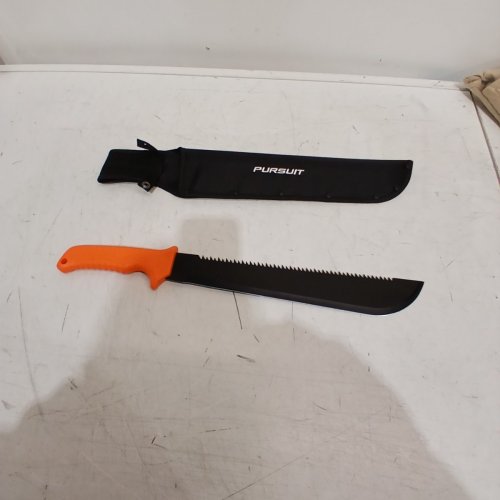 PURSUIT SAWBACK MACHETE WITH SHEATH - BLACK/ORANGE (ITEM: PUR-PE401) image 3