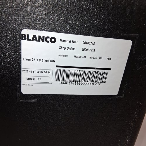 BLANCO LIVEN SILGRANIT SINGLE BOWL DUAL MOUNT KITCHEN SINK - 22" X 25" - ANTHRACITE (MODEL: 403651 ) image 2