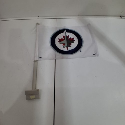 NHL 2-SIDED CAR FLAG - WINNIPEG JETS - WHITE image 3