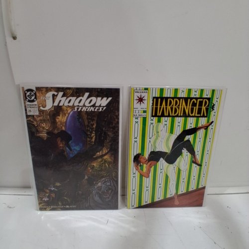 4 ASSTD DC, VALIANT, AND ECLIPSE COMIC BOOKS - LEGION OF SUPER-HEROES #24, ROBIN HOOD #2 OF 3, THE SHADOW STRIKES #26, HARBINGER #17 - VARIOUS AUTHORS image 3