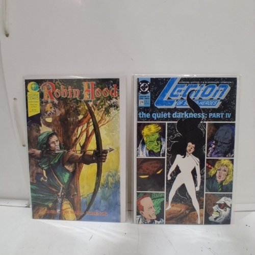 4 ASSTD DC, VALIANT, AND ECLIPSE COMIC BOOKS - LEGION OF SUPER-HEROES #24, ROBIN HOOD #2 OF 3, THE SHADOW STRIKES #26, HARBINGER #17 - VARIOUS AUTHORS image 4