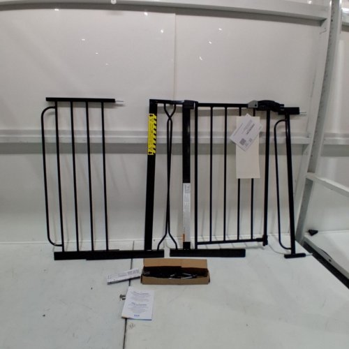 REGALO EASY STEP ADJUSTABLE EXTRA WIDE METAL SAFETY GATE, 30" X 29" - 49" - BLACK (MODEL: 1164EBDS) image 2