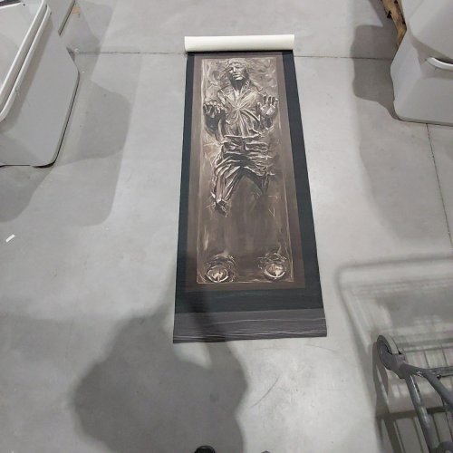 STAR WARS GRAPHIC HAN SOLO IN CARBONITE YOGA MAT - 2FT X 6FT - BLACK image 2