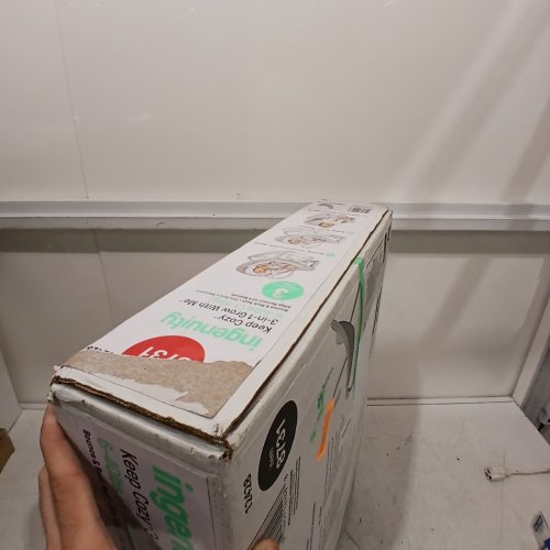 INGENUITY 3-IN-1 KEEP COZY GROW WITH ME VIBRATING BABY BOUNCER, ROCKER & CHAIR - 40LBS CAPACITY - WEAVER THEME GREY/WHITE/GREEN (MODEL: ‎12428) image 3