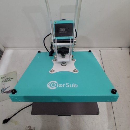 COLORSUB CLAMSHELL HEAT PRESS MACHINE FOR SUBLIMATION HEAT TRANSFER - 15" X 15" - TEAL image 4