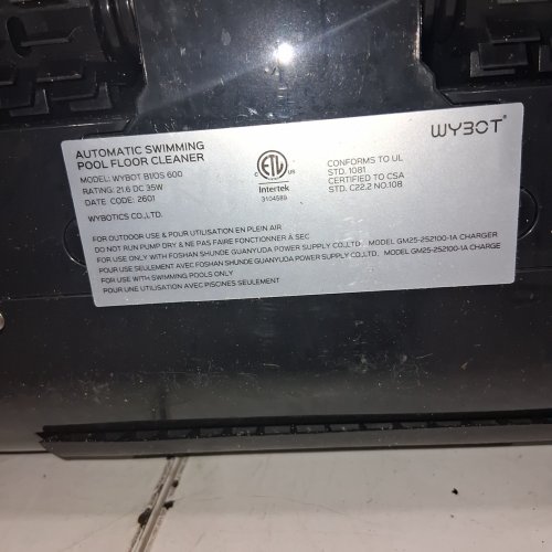 WYBOT B1 AUTOMATIC CORDLESS SMART ROBOTIC POOL FLOOR CLEANER WITH EDGE CLEANING - BLACK (MODEL: OS 600) image 9