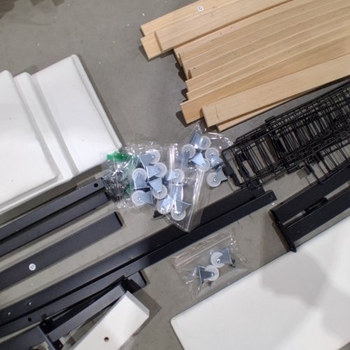 UPHOLSTERED MODERN PLATFORM BED FRAME WITH UNDER BED STORAGE - FULL - WHITE (MODEL: WDLSTWSC-1) image 3