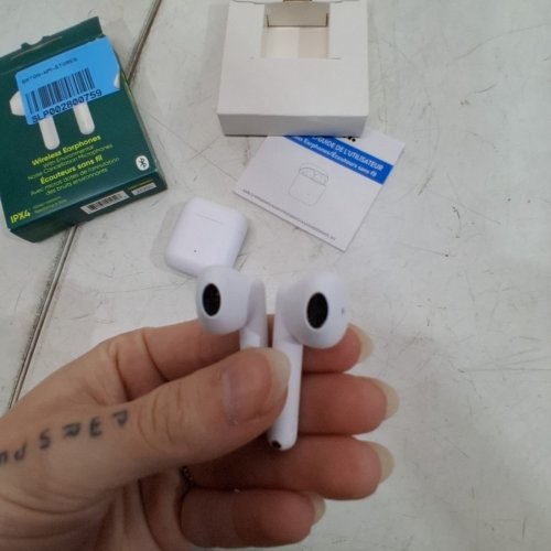 ONN WIRELESS IN-EAR EARPHONES WITH ENVIRONMENTAL NOISE CANCELLATION - 22 HOUR CHARGE - WHITE image 4
