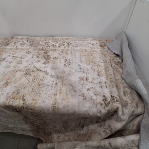 FOLDABLE WASHABLE COZY AREA RUG - 5FT X 7FT - BEIGE/BROWN image 5