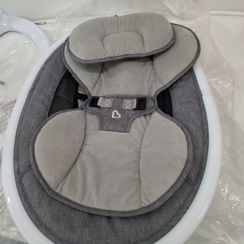 MUNCHKIN LIGHTWEIGHT SMART BLUETOOTH BABY SWING WITH NATURAL SWAY IN 5-SPEED & REMOTE - WHITE/GREY - (MODEL: MKCA0788 / 34499001) image 3