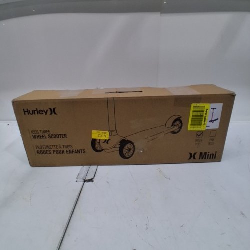 KIDS HURLEY FLASH 3 WHEEL ADJUSTABLE HEIGHT & FOLDING KICK SCOOTER - GREY/YELLOW (MODEL: 165615B) image 5