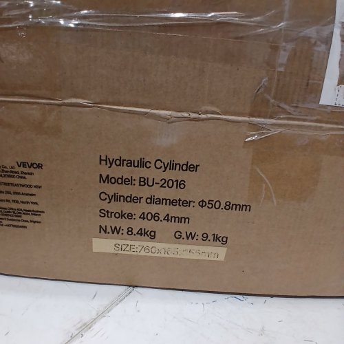 VEVOR HYDRAULIC CYLINDER -2" BORE X 16" STROKE - BLACK (MODEL: BU-2016) image 2