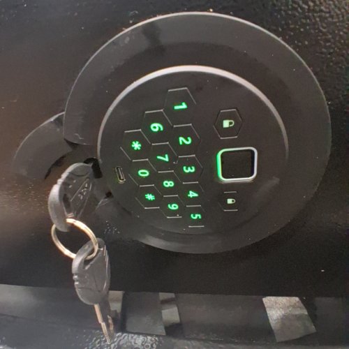 ELECTRONIC 3-5 GUN CABINET SECURITY SAFE - 11.8" X 11.8" X 54" - BLACK (STYLE: ZW138-01) image 3