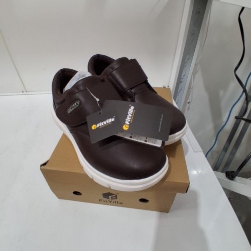 MEN'S FITVILLE EASYTOP DELUXE DRESS SHOES - US 10.5 - DARK BROWN (STYLE: V4) image 3