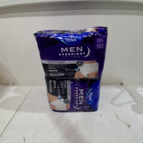 (4) 14PK TENA INCONTINENCE UNDERWEAR FOR MEN OVERNIGHT ABSORBENCY, EXTRA COVERAGE - SMALL/MEDIUM image 2