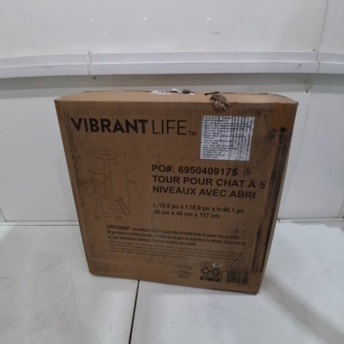 VIBRANT LIFE 5-LEVEL CAT TOWER WITH CONDO - 46" - GREY (MODEL: 50236091) image 3