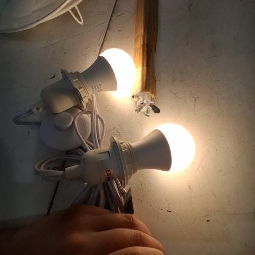 FABRIC FLOOR LAMP - 46" - WHITE image 2