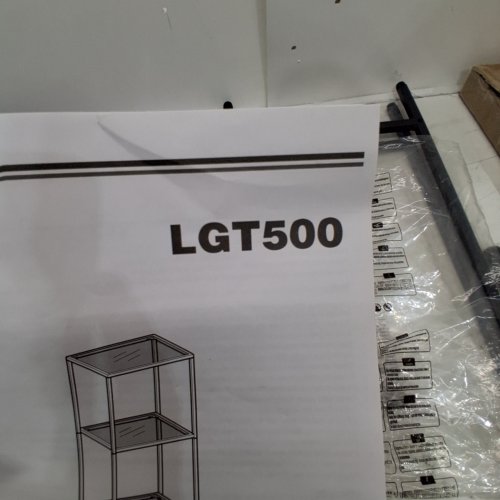 VASAGLE 6-TIER TEMPERED GLASS BOOK SHELF EASY ASSEMBLY - 69.8" X 15.7" X 11.8" - BLACK (MODEL: LGT500A01) image 2