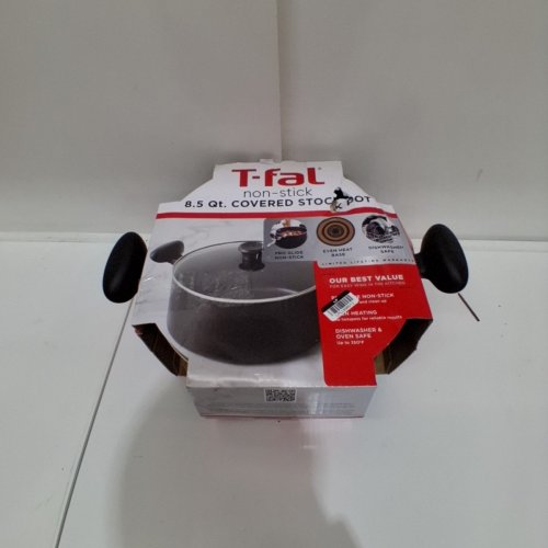 T-FAL NON-STICK COVERED STOCKPOT - 8.5 QT - BLACK (MODEL: B53764DI) image 5