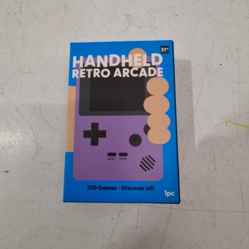 J'ADORE HANDHELD RETRO ARCADE GAME - 100 GAMES - 3.1" X 4.7" - PURPLE (MODEL: 851781) image 2