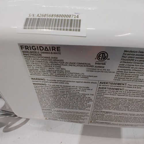 FRIGIDAIRE COUNTERTOP MICROWAVE OVEN - 0.9CU.FT - WHITE (MODEL: EMW953-WHITE) image 4