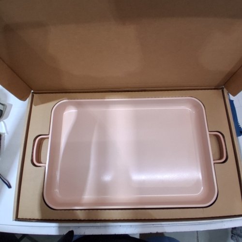 OUR PLACE VERSATILE NONSTICK CERAMIC GRIDDLE PAN - 5 QT - ROSE CORAL PINK image 3