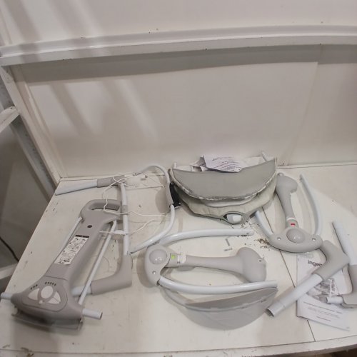 INGENUITY CONVERTME SWING-2-SEAT CORDED PORTABLE SWING - OM TO 9M - RAYLAN FASHION / GREY (MODEL: 12189-ES) image 4