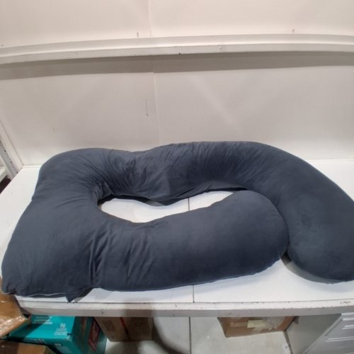ALLOPERA FULL BODY PREGNANCY MATERNITY PILLOW - 57" - GREY/BLACK image 3