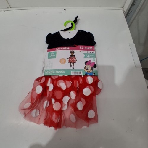 BABY DISGUISE MINNIE MOUSE COSTUME - 12-18 MONTHS - RED BLACK image 2
