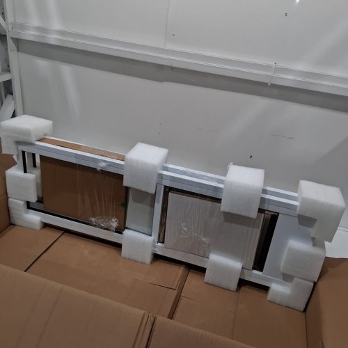 DOG DOOR FOR SLIDING GLASS DOOR - 75-7/8" TO 80-11/16" - WHITE - (MODEL: CWM03-M) image 2