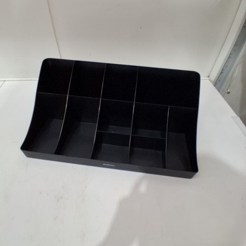 MIND READER CUP AND CONDIMENT STATION, COUNTERTOP ORGANIZER, COFFEE BAR, KITCHEN - 17" X 9.5" X 6.6" - BLACK- ( MODEL: COMORG-BLK ) image 2