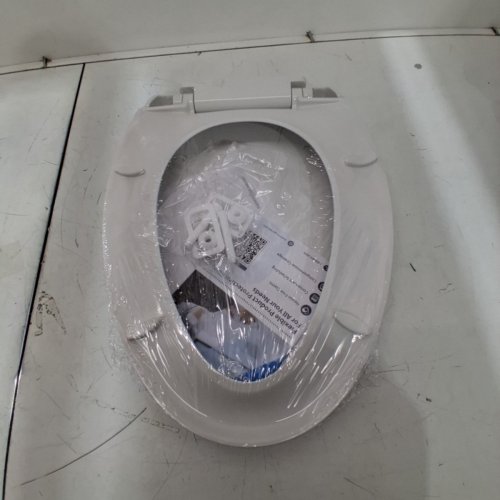 GARVEE ELONGATED SOFT CLOSE TOILET SEAT COVER / LID - 17" - WHITE (MODEL: PHO-0R8LA399) image 3