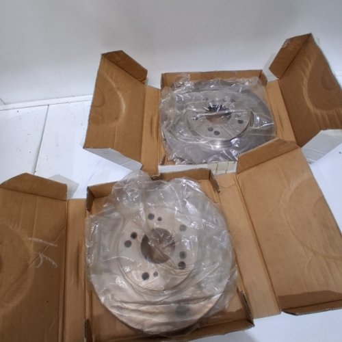 2PC TRANSIT WAREHOUSE FRONT DISC BRAKE ROTORS - FOR HONDA CRV 2002-2004 - SILVER (MODEL: 8-980072) image 3