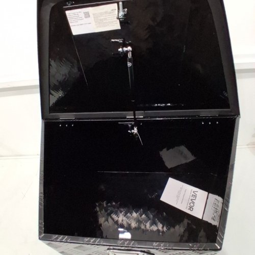 VEVOR TRAILER TONGUE BOX - ALUMINUM ALLOY DIAMOND PLATE TONGUE BOX TOOL CHEST - 33"X19"X18" - BLACK (MODEL: JL-TB09-5B) image 4