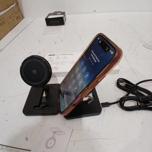 STAND MAGNETIC WIRELESS CHARGER - 81.5 MM X 81.5 MM X 17 MM - BLACK (MODEL: H9) image 2