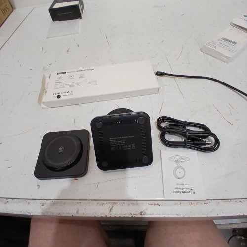 STAND MAGNETIC WIRELESS CHARGER - 81.5 MM X 81.5 MM X 17 MM - BLACK (MODEL: H9) image 4