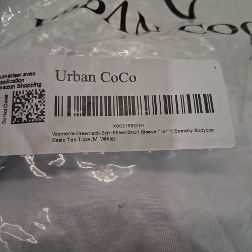 WOMENS URBAN COCO CREWNECK SLIM FITTED SHORT SLEEVE T-SHIRT - MEDIUM - WHITE image 2