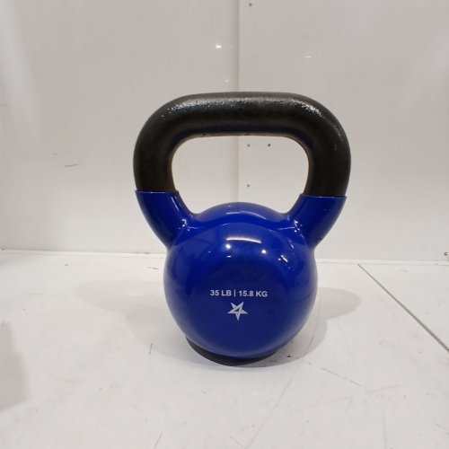 YES4ALL VINYL COATED KETTLEBELL WEIGHT - 35LBS - DARK BLUE - (MODEL: KVWK) image 2