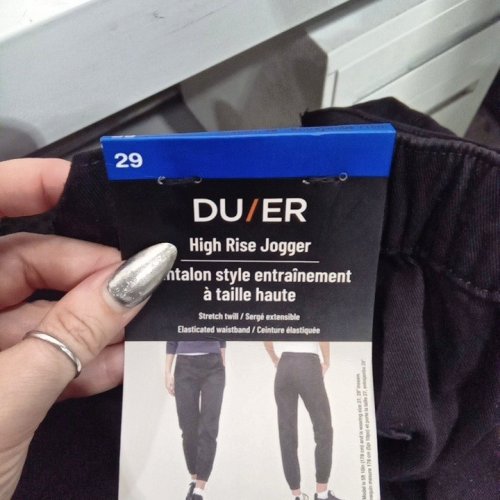 WOMEN'S DU/ER HIGH RISE CARGO JOGGER PANTS WITH ELASTIC ANKLE - 29 - BLACK (STYLE:1969716) image 2