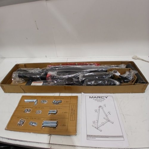 MARCY HOME GYM A-FRAME ORGANIZER FOR 2" OLYMPIC WEIGHT PLATES AND BAR - 300LB CAPACITY - BLACK (MODEL: PT-5740) image 2