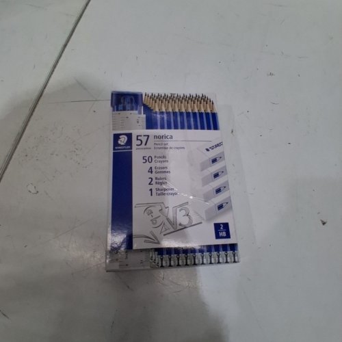 57PC STAEDTLER NORICA PENCIL SET WITH SHARPENER, ERASERS AND RULERS - 2HB - BLUE (MODEL: 2464444) image 3