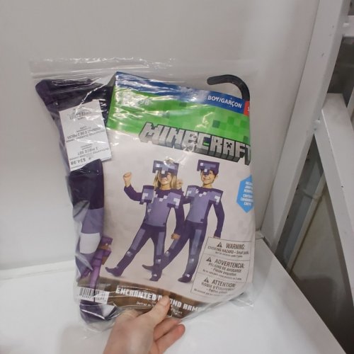 KID'S DISGUISE MINECRAFT ENCHANTED DIAMOND ARMOR COSTUME - SMALL (4-6) - PURPLE image 3