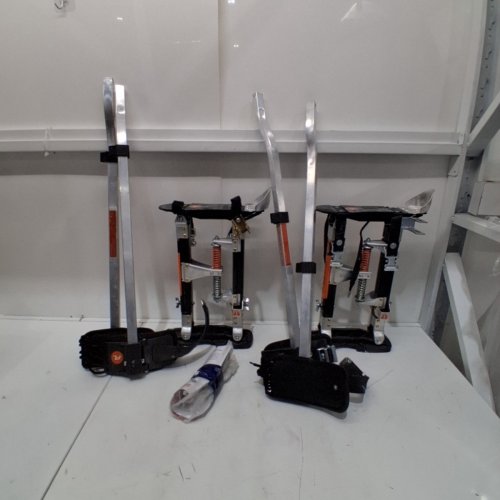 2PK SURPRO SINGLE SIDED DRYWALL STILTS - 26" - 40" - BLACK/SILVER/ORANGE - (MODEL: S1X-M-2640) image 2