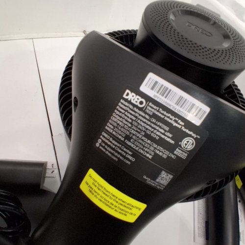 DREO SMART TURBOPOLY FAN 765S, STANDING 150° +100° OMNI-DIRECTIONAL OSCILLATING FANS, 120FT CIRCULAIR - BLACK - (MODEL: DR-HPF015S) image 3