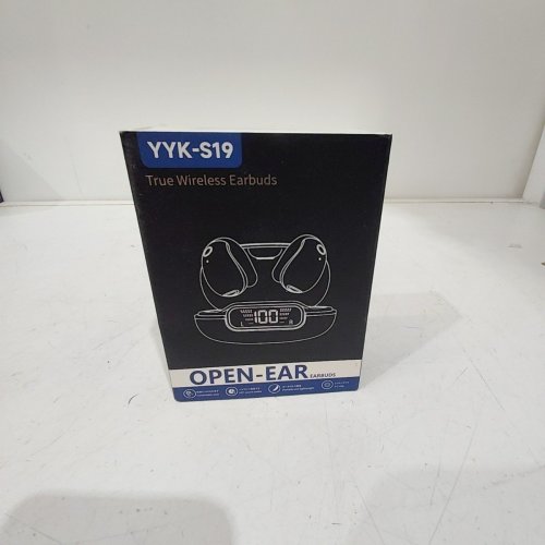 TRUE WIRELESS CLIP-ON BLUETOOTH EARBUDS WITH LCD SCREEN CASE - BLACK (MODEL: YYK-S19) image 4