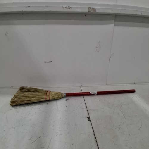 BLENDED CORN BROOM WITH WOODEN HANDLE - 34" - RED/BEIGE (MODEL : 368100) image 2