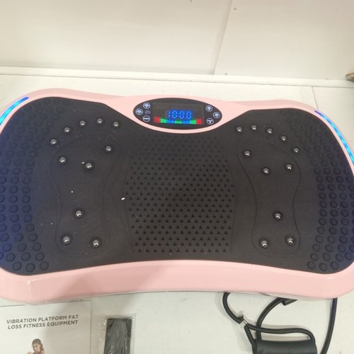 UNBRANDED FITNESS VIBRATING PLATFORM - 9 MODES, BLUETOOTH WITH CONTROLLER - PINK image 3